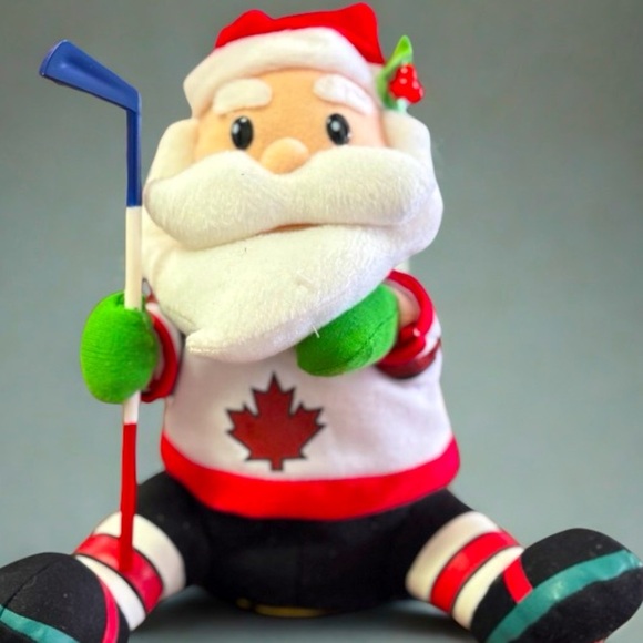 Hockey Christmas Santa Sings Hockey Night in Canada Song and Dances Gemmy GUC - Picture 1 of 5
